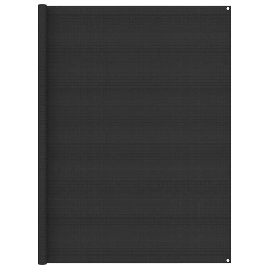 vidaXL Outdoorteppich 250 x 250 cm Zeltteppich 250x250 cm Anthrazit HDPE Camping Teppich Vor, Maschinengewebt, Höhe: 250 mm
