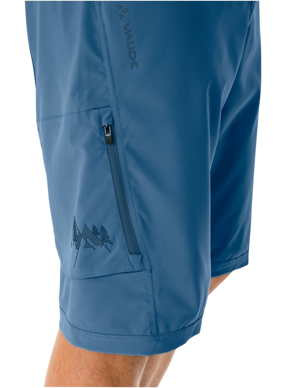 VAUDE (1-tlg) Ledro Knopf Funktionshose Shorts Men's Grüner ultramarine