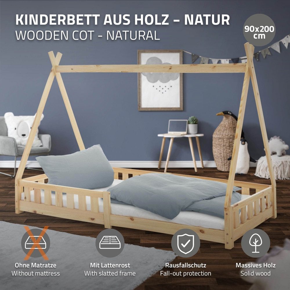 ML-DESIGN Spielbett Hausbett Tipi Zeltbett inkl. günstig online kaufen
