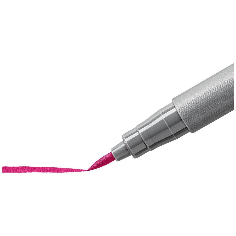 STAEDTLER Fineliner pigment brush 371 Fasermaler mit Pinselspitze, 12