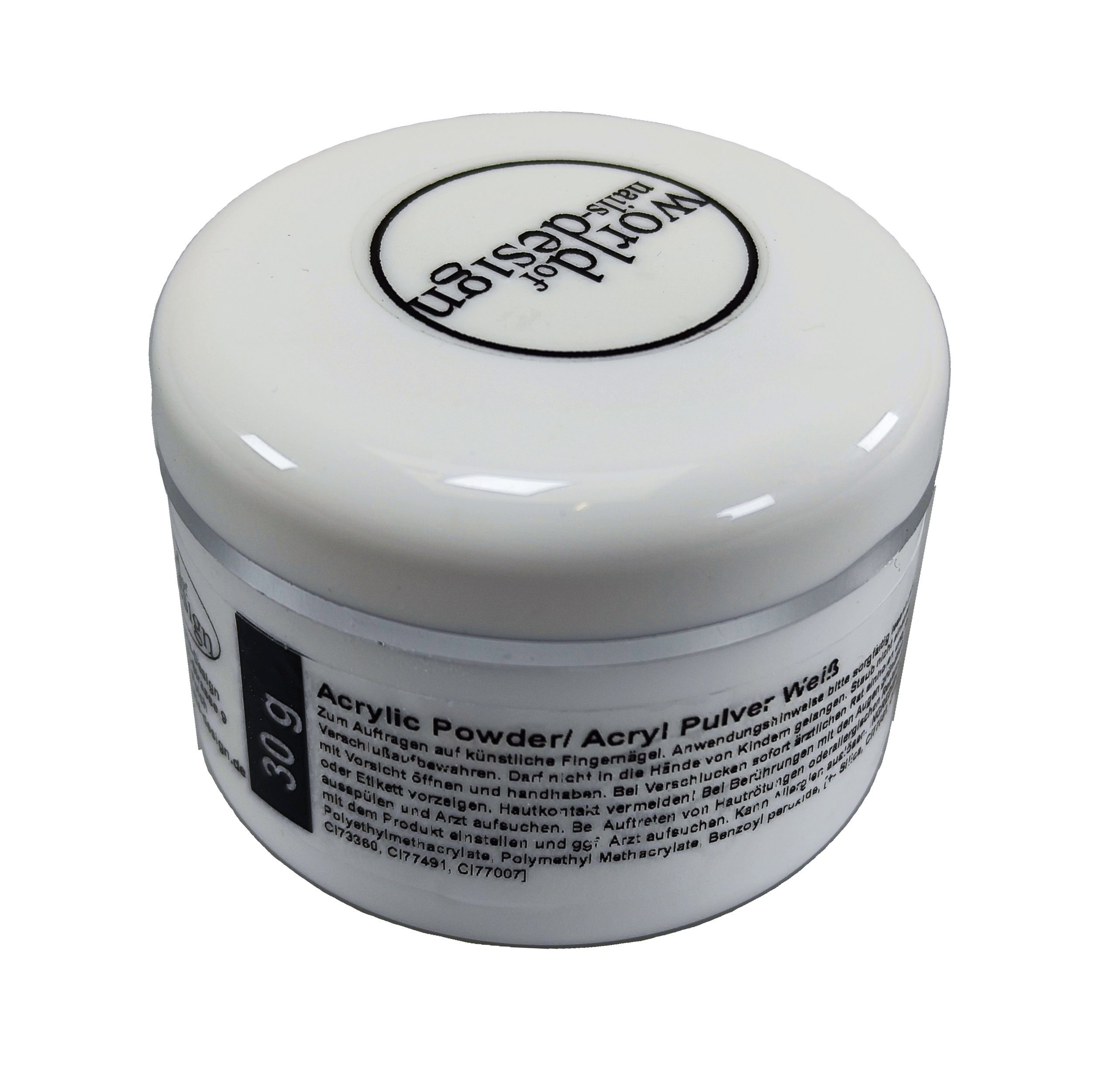World of Nails-Design Kunstfingernägel 30g Acrylpulver in diversen Farben, feinpulvrig