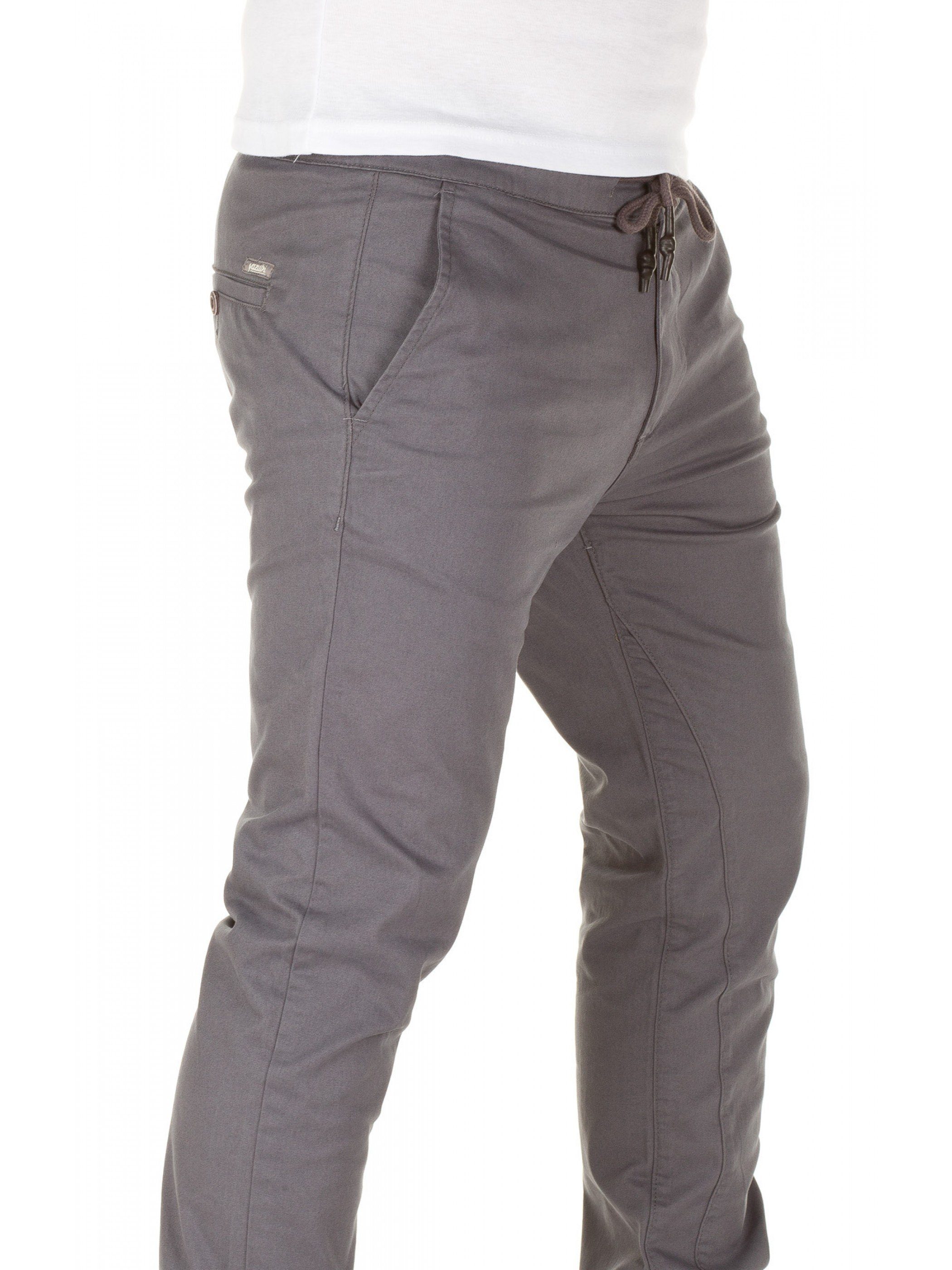 (3003) Chino Pants Yazubi Kordelzug Agron Chinos Grey mit