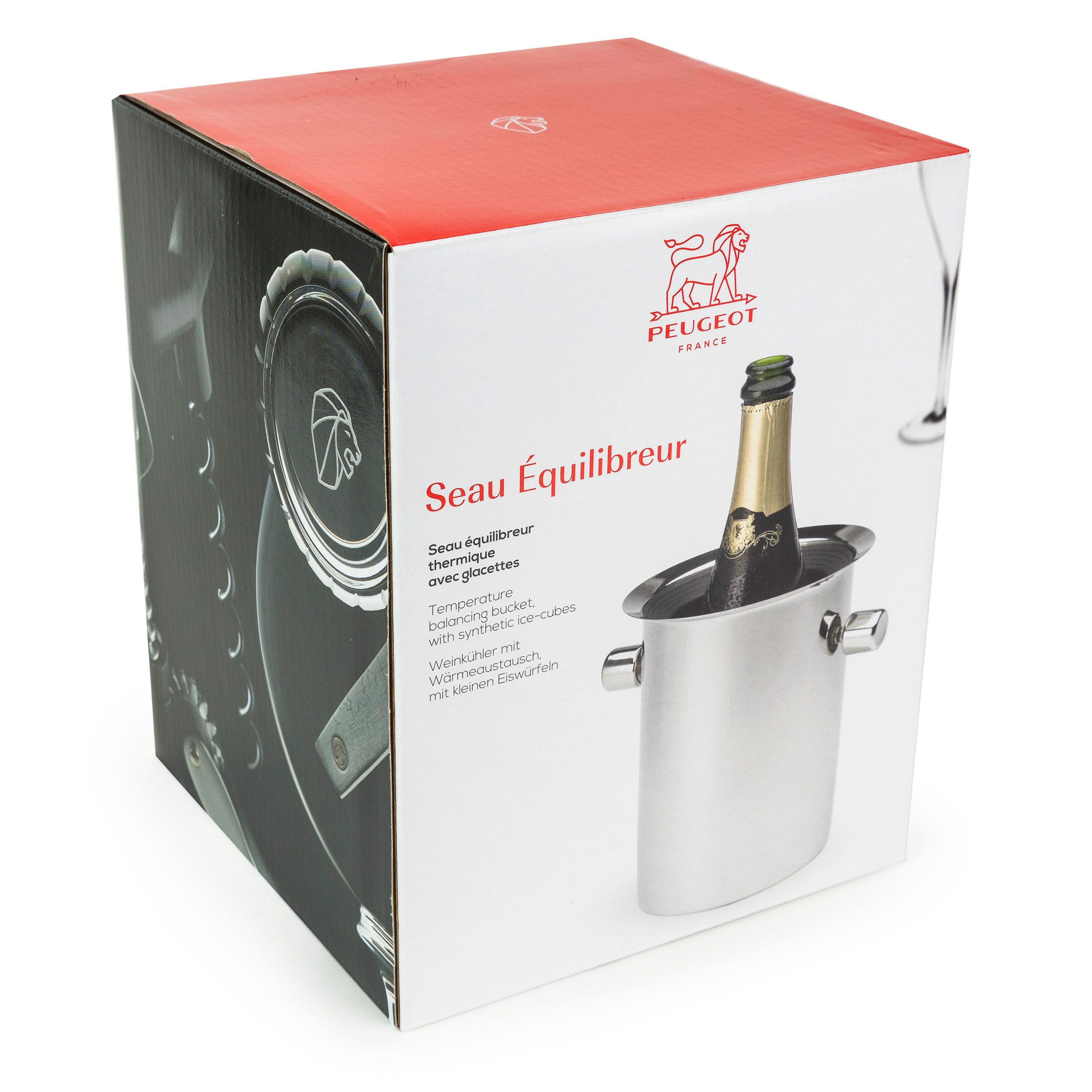 PEUGEOT Kühlmanschette Weinkühler SEAU EQUILIBREUR 19cm Edelstahl