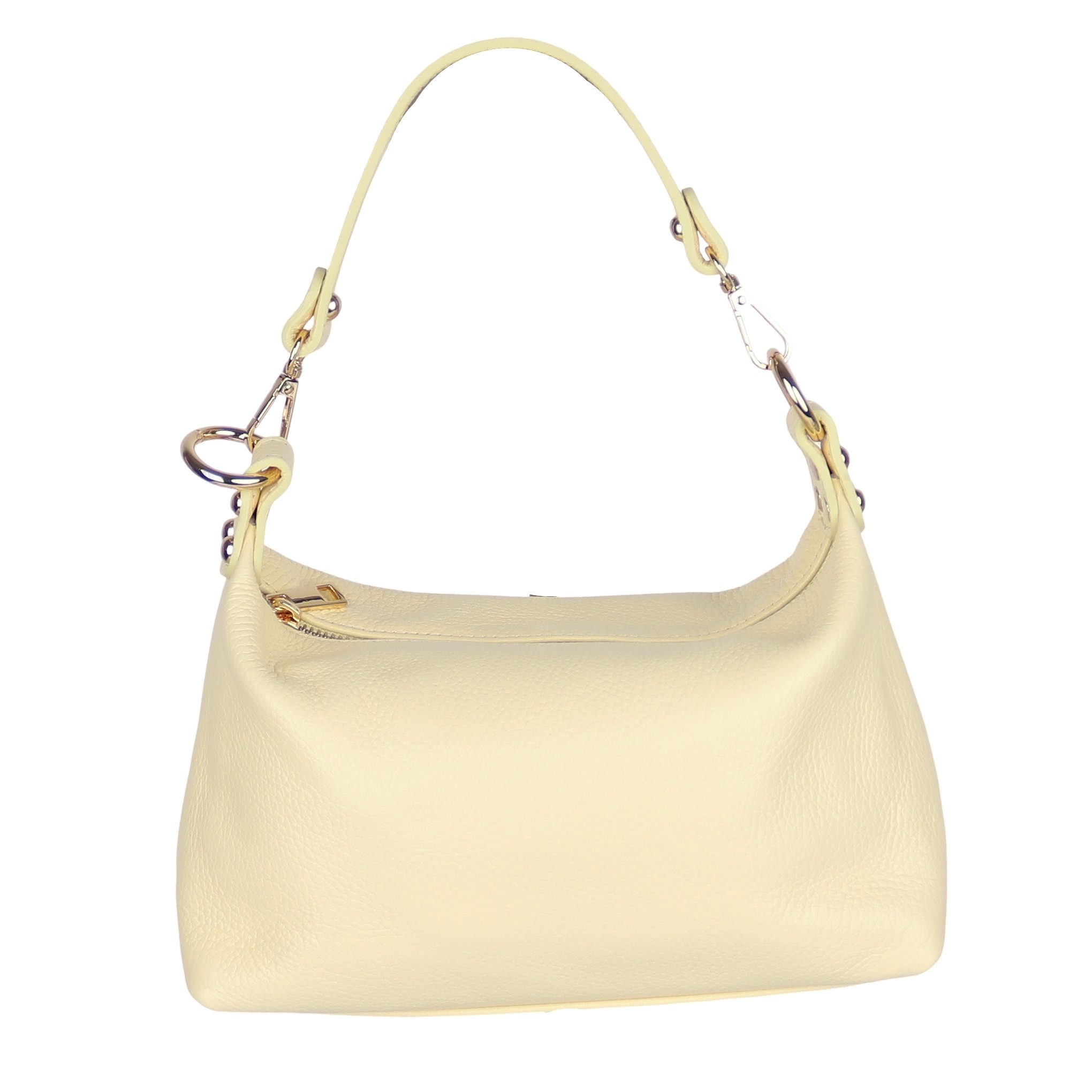 Schultertasche Damen Achseltasche Umhängetasche Echtleder, Made in Italy