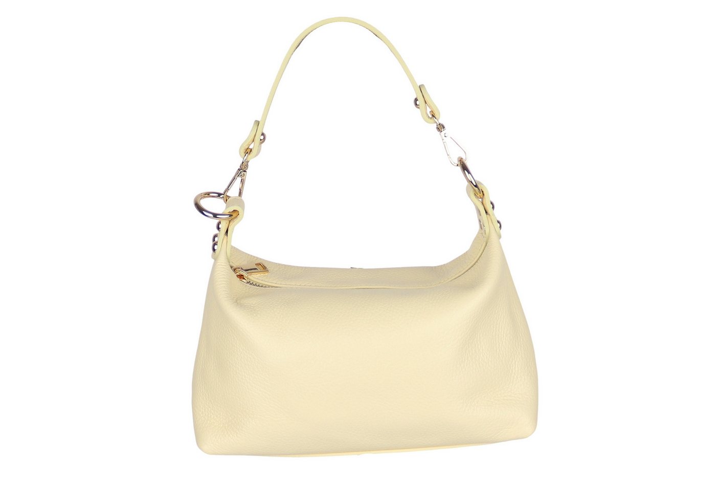 MIRROSI Schultertasche Damen Achseltasche Umhängetasche Echtleder, Made in Italy