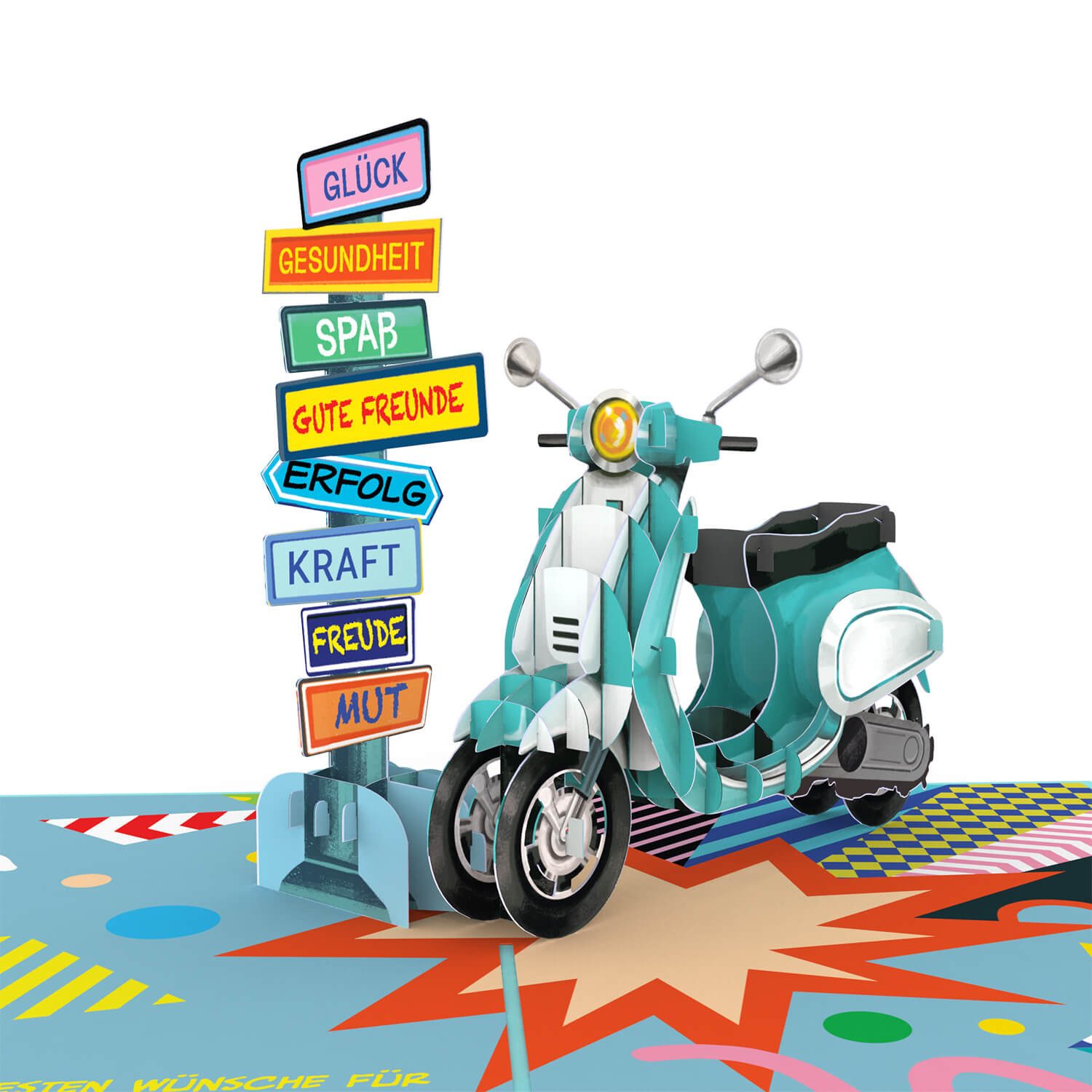 papercrush Glückwunschkarte Jugendweihe Pop-Up Karte, Handgemacht, Lasergeschnitten, Pop Up