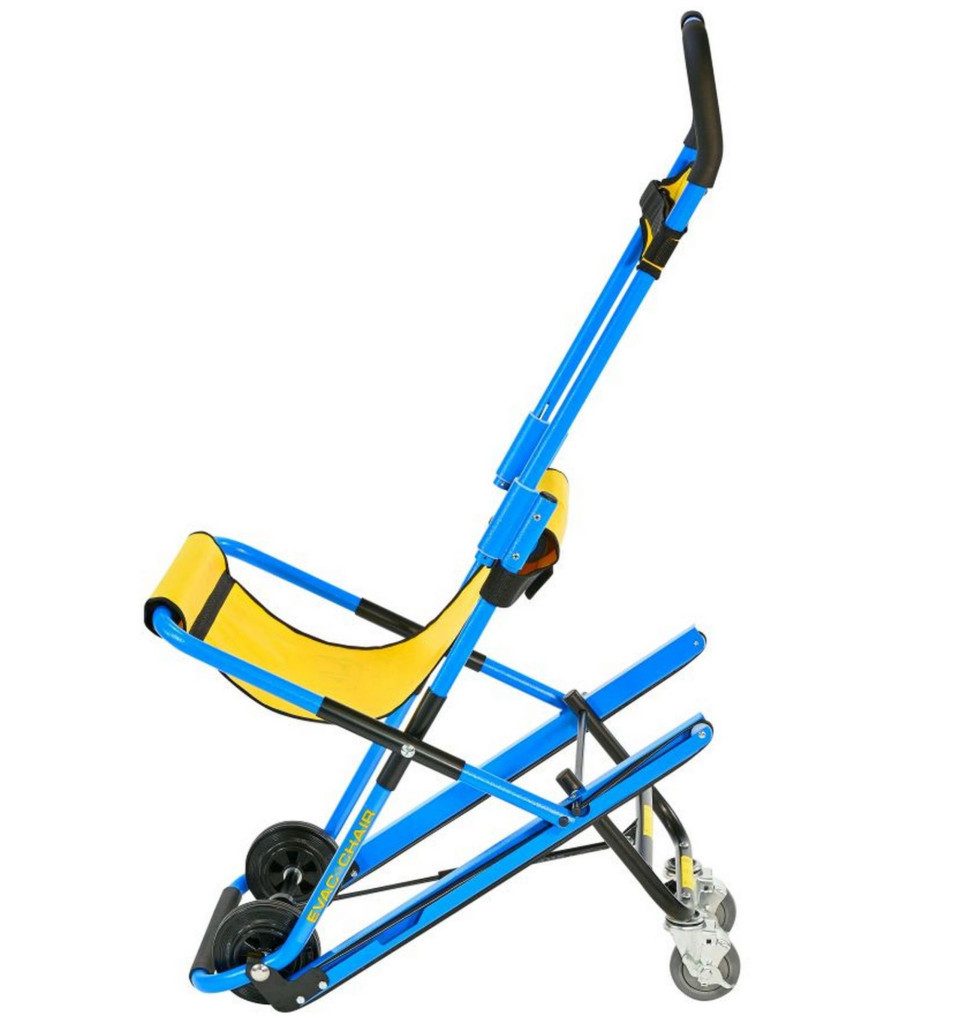 DocMed Transportrollstuhl Evac+Chair Modell MK5 Evakuierungsstuhl, Innovatives Gleitbandsystem, Hohe Tragfähigkeit