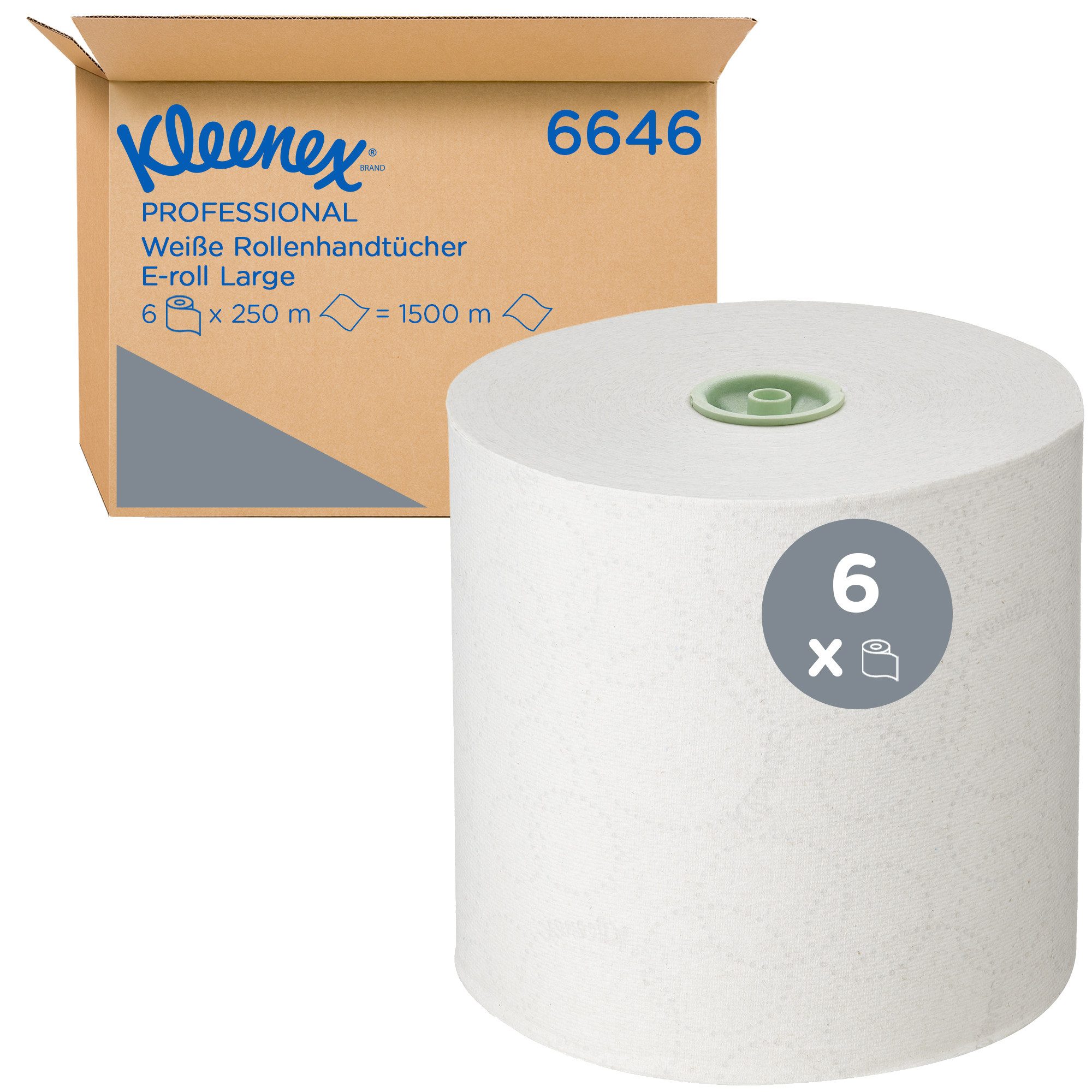 KIMBERLY-CLARK Papierhandtuch Handtuchrolle 250m weiß PA= 6 Stk