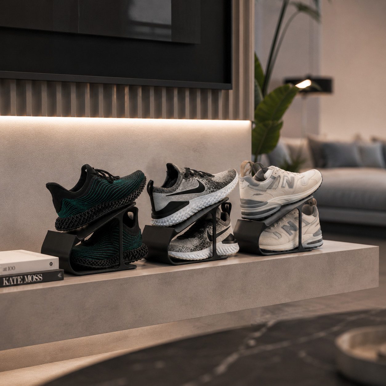 Alpha Electronics Schuhständer Schuh Organizer Stapelbar, Platzsparender Schuhhalter für Sneaker & Sportschuhe Schuhregal