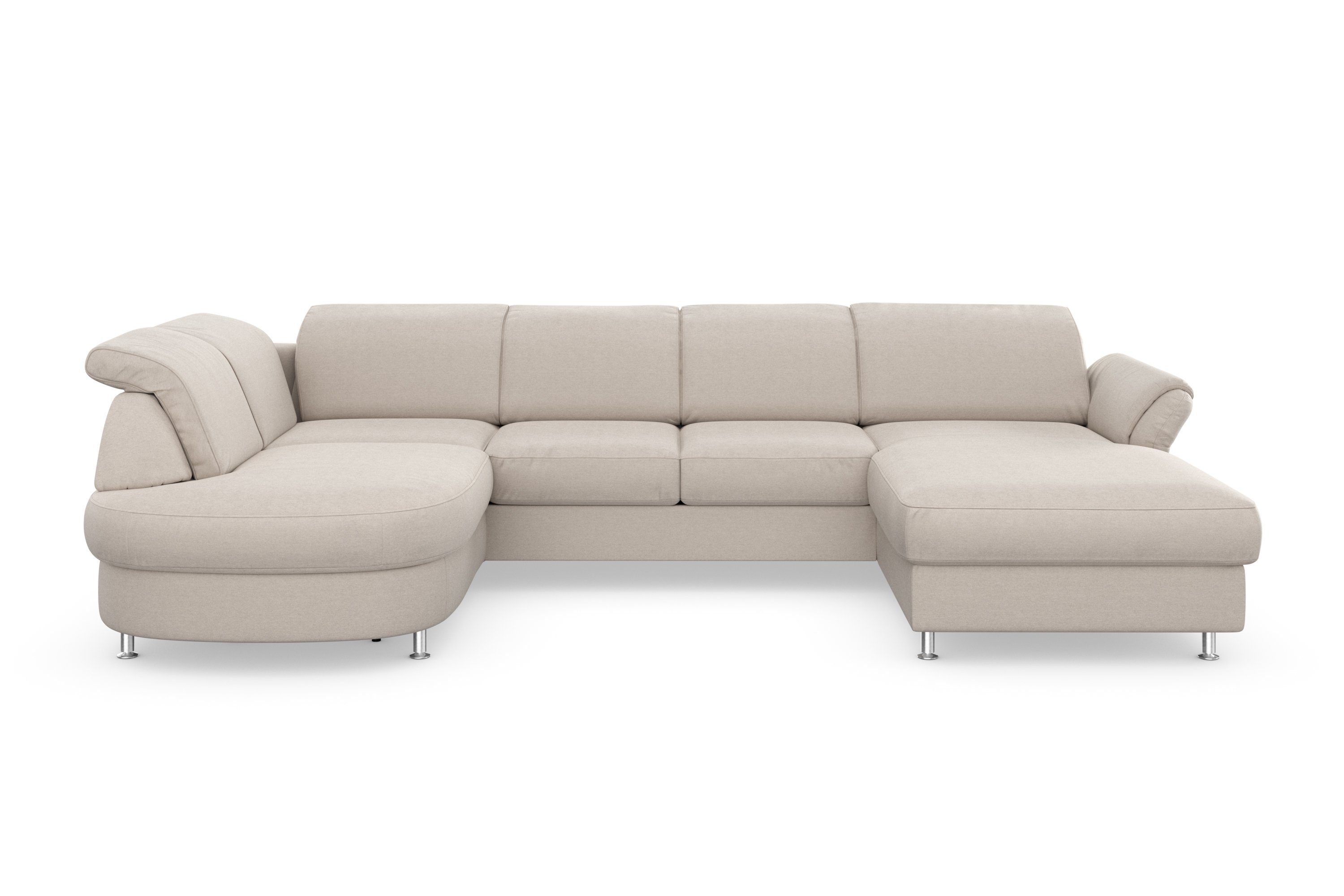 sit&more Wohnlandschaft Apulia U-Form, wahlweise Schlaffunktion, Bettkasten und Kopf- und Armteilverstellung