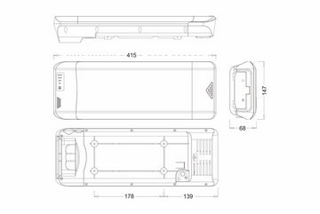 PowerSmart LEB37TPV67B.34D E-Bike Akku Power Pack für BBF Ansmann Gepackträger 13,4Ah 482,4Wh Li-ion 13400 mAh (36 V)