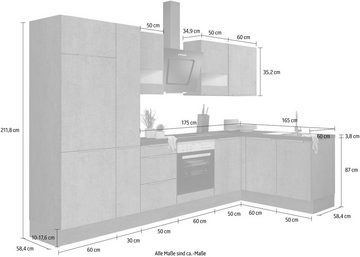 OPTIFIT Winkelküche Tara, mit Vollauszug und Soft-Close-Funktion, Stellbreite 315 x 175 cm