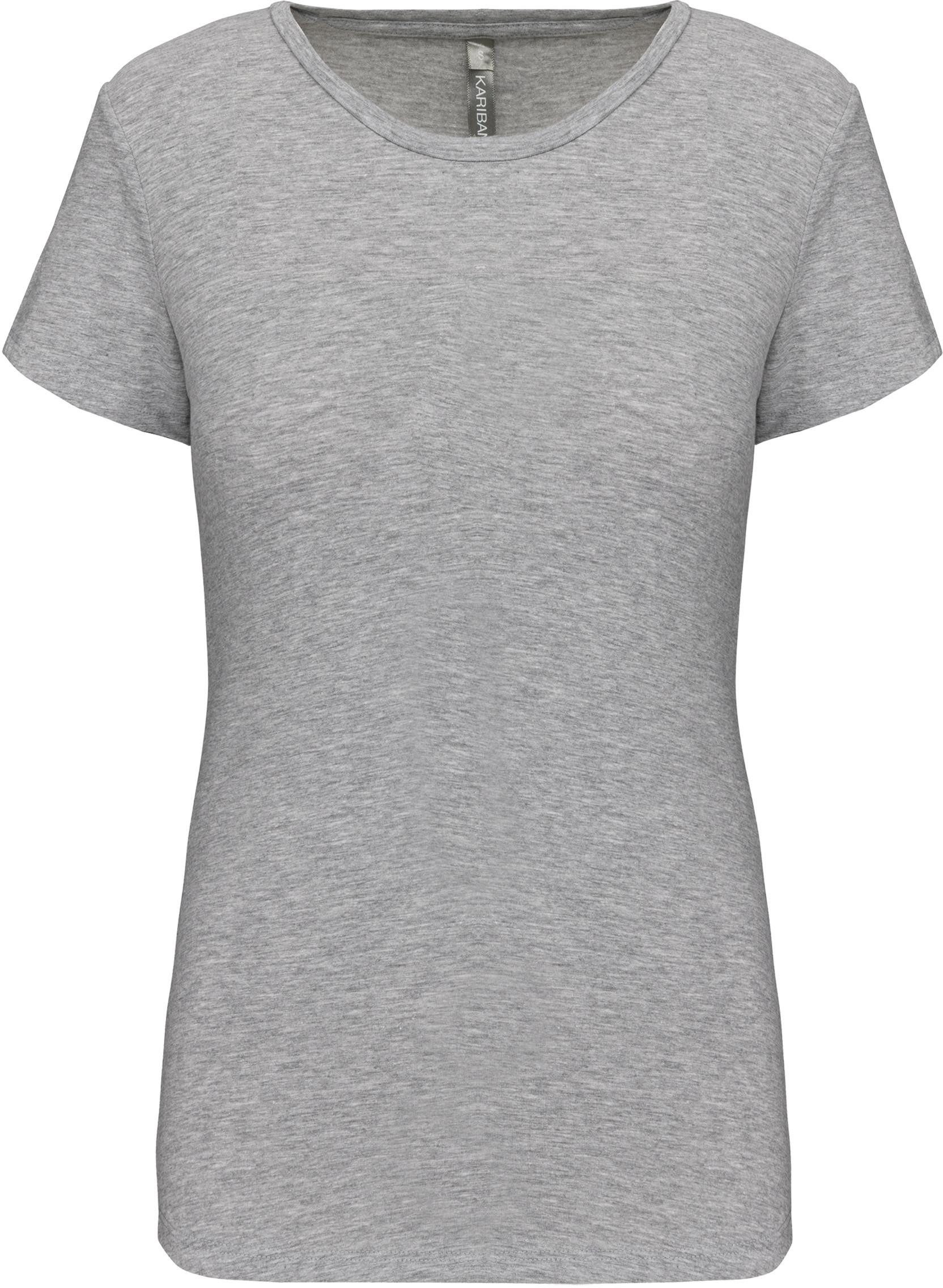 Rundhalsshirt Kurzarm-Damen-T-Shirt mit Rundhalsausschnitt