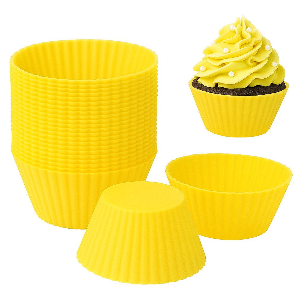 König Design Muffinform Backform Silikon Wiederverwendbare Muffinformen, (Set 16-tlg), Muffinförmchen Cupcake BPA-Frei