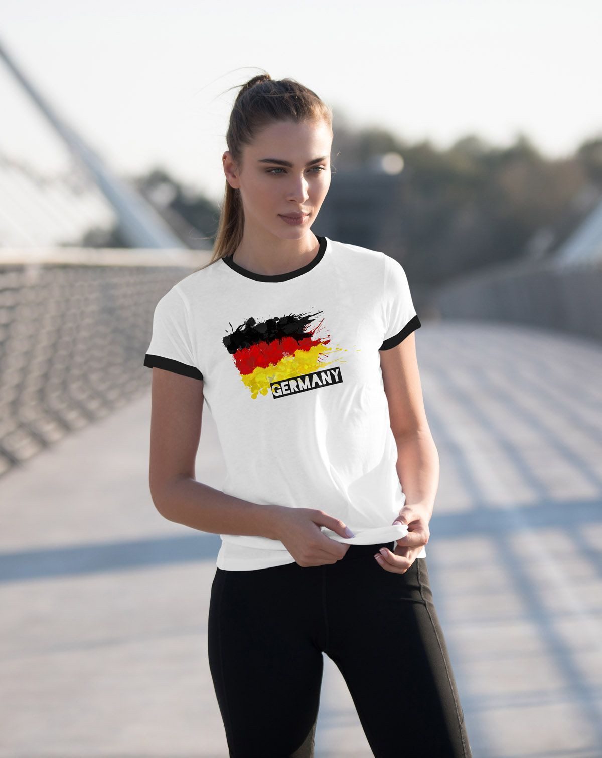 MoonWorks Print-Shirt Damen WM-Shirt Deutschland Fußball günstig online kaufen