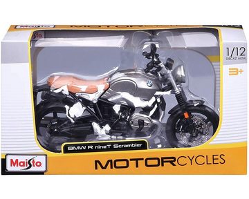 Maisto® Modellmotorrad Modellmotorrad - BMW R nineT Scrambler (grau, Maßstab 1:12), Maßstab 1:12, detailliertes Modell