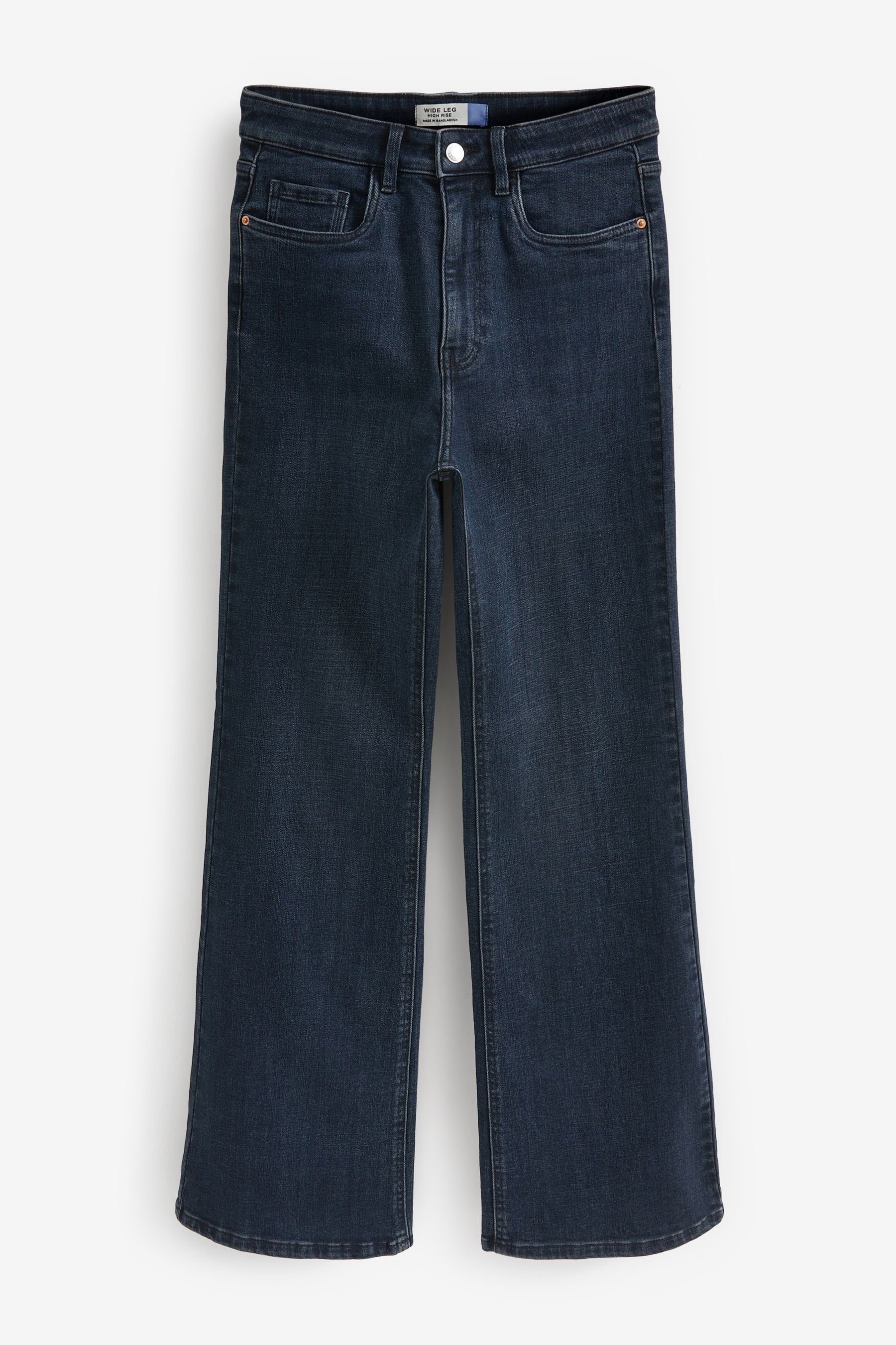 Weite Next Jeans Inky geschnittene Weit Jeans Blue (1-tlg)