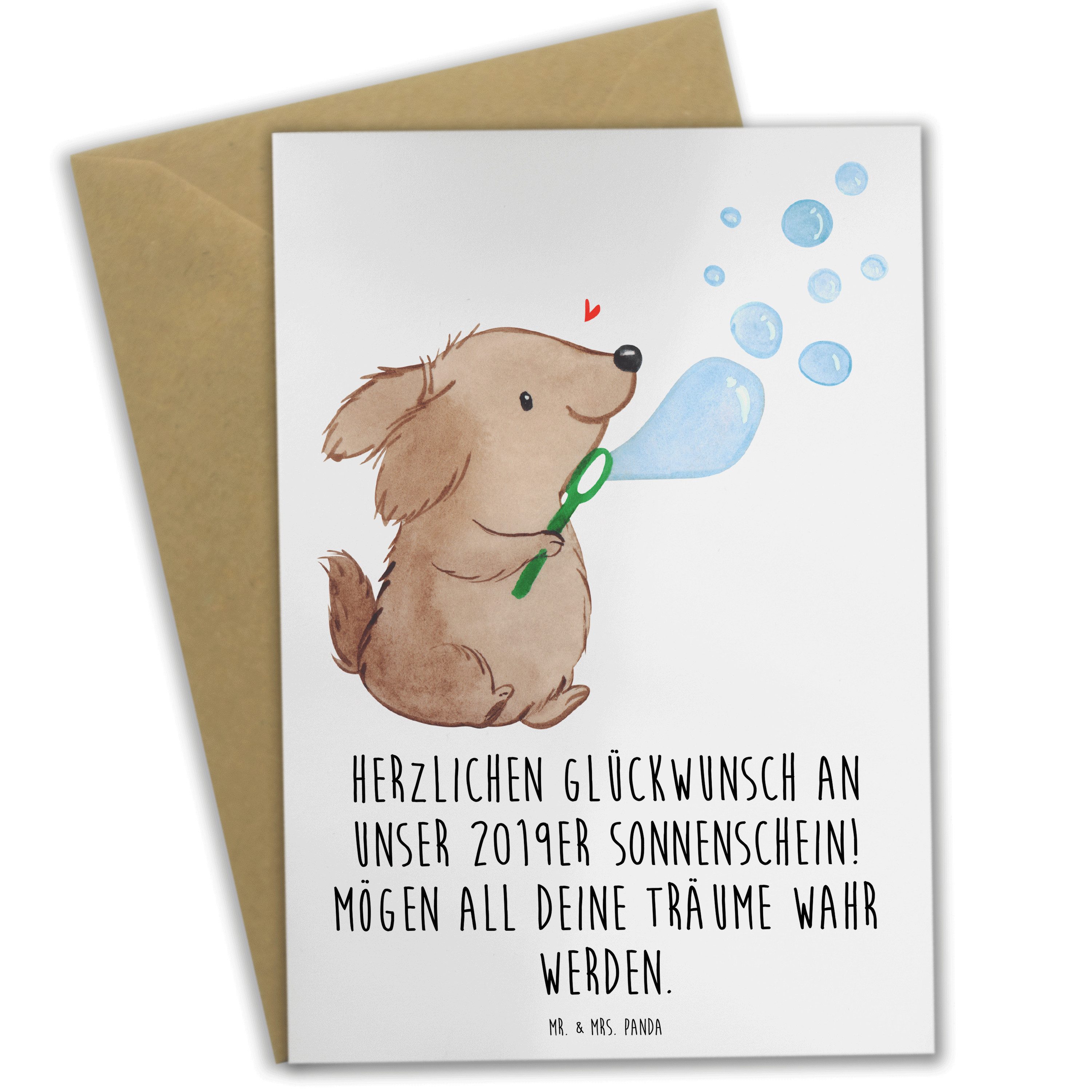 Grußkarte 2019 Geburtstag - Weiß - Geschenk, Geburtstagswünsche, Geburtstagsges
