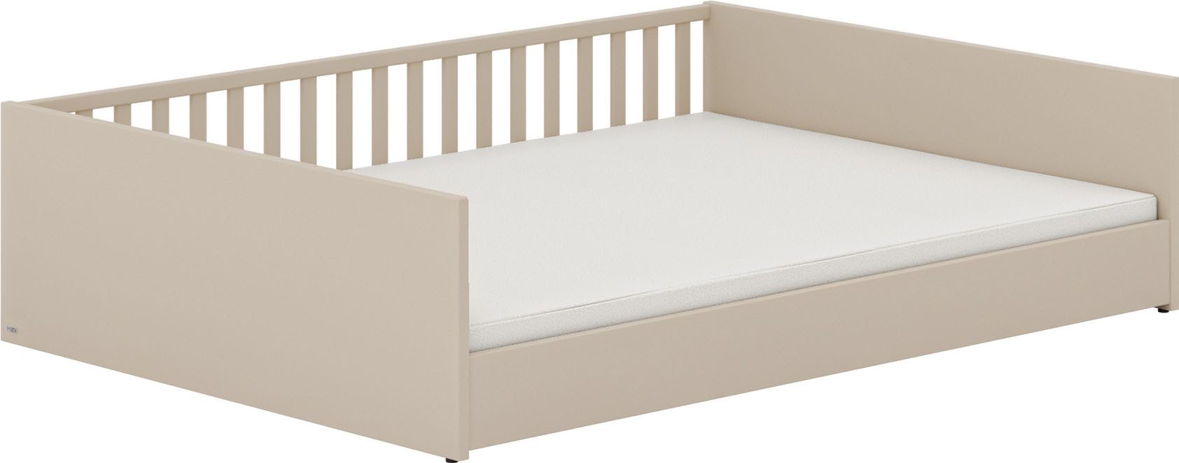 PAIDI Kinderbett LITTLE FLO, vom Baby bis zum Teeni, in mehreren Farben und Breiten (Breite/Länge: 90x200cm + 120X200cm +140x200cm), umbaubar zum Kinder- oder Jugendbett, Bodenbett auch als Sofa nutzbar