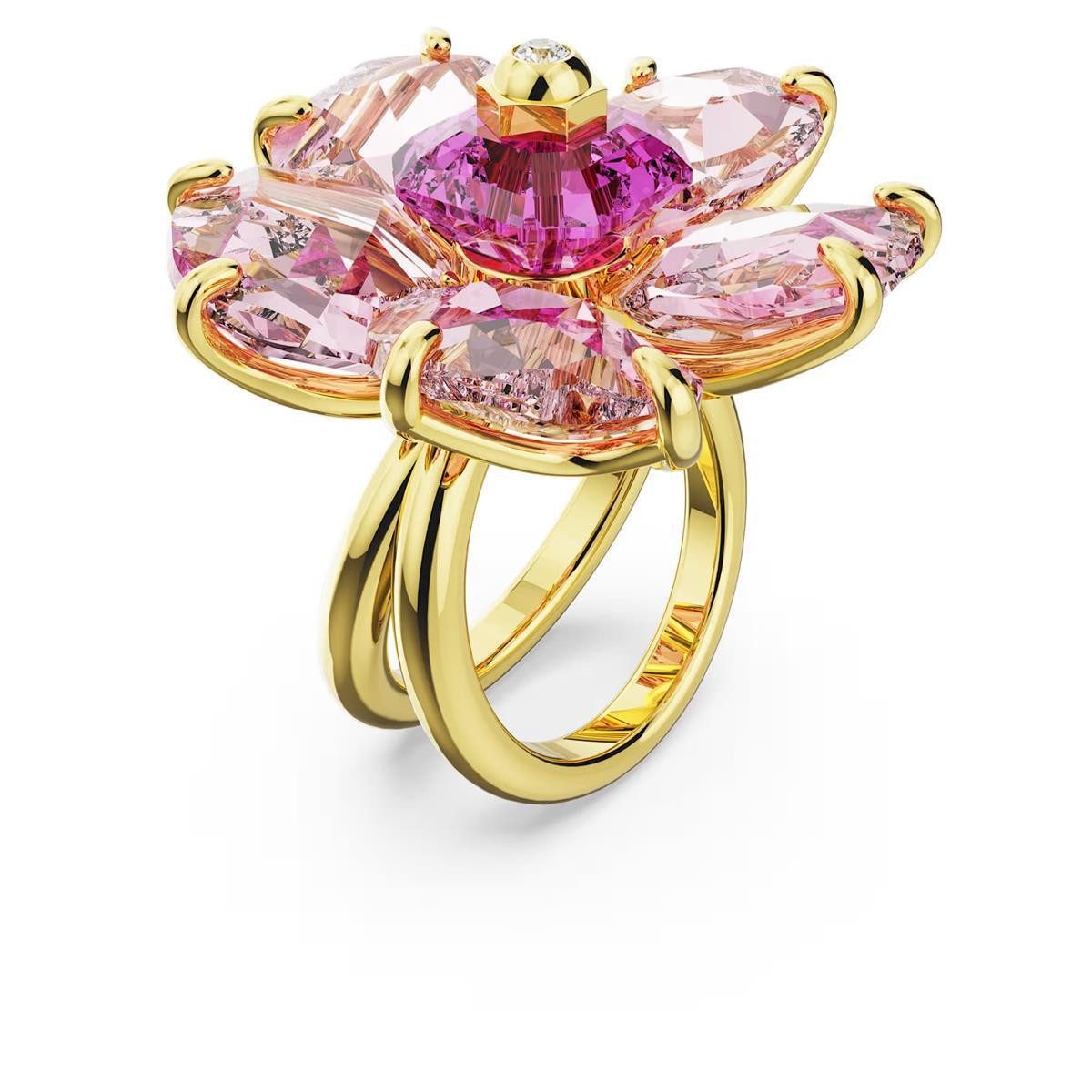 Swarovski Fingerring Swarovski 5657281 Florere Cocktailring, Blume, Rosa, Größe 58 (kein Set, 1-tlg)