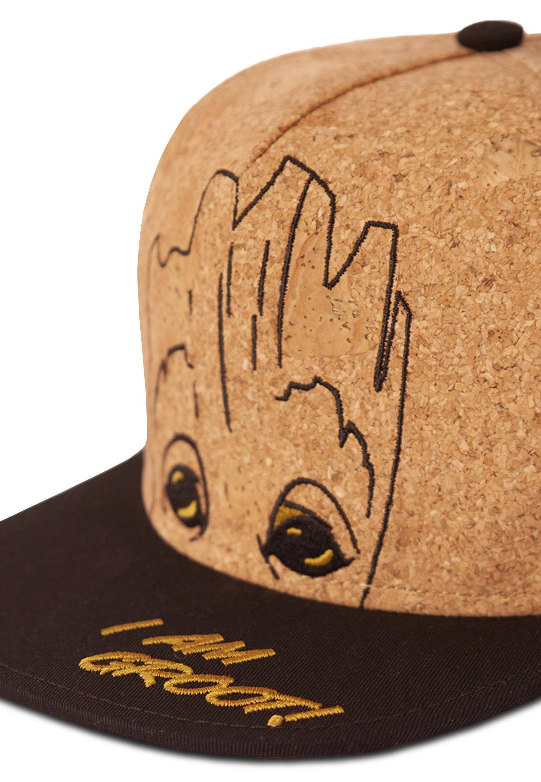 DIFUZED Baseball Cap Marvel Snapback Cap Cork Groot (1-St) Aus Kork
