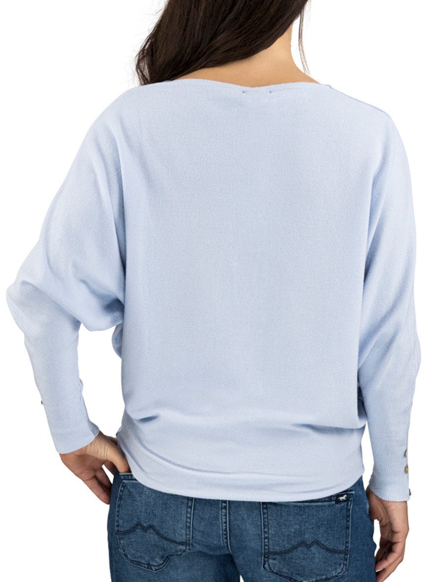 DENIMFY Strickpullover Damen Rundhals Pullover DFGreta Oversize Fit Basic L günstig online kaufen