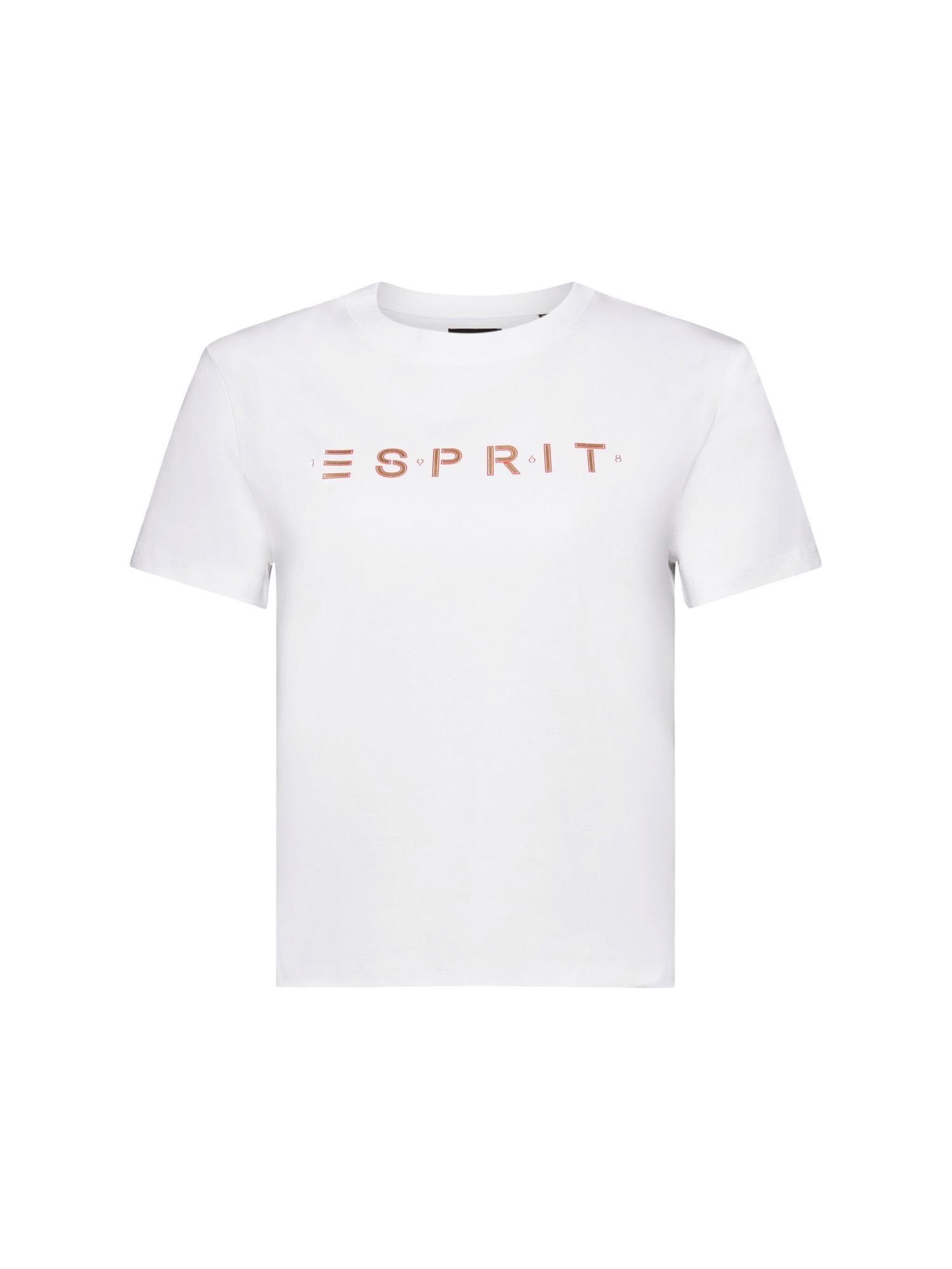 Esprit T-Shirt T-Shirt mit Logo (1-tlg) WHITE