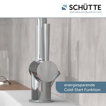 Schütte Waschtischarmatur »CORNWALL« energiesparende Cold-Start-Funkt., 150° schwenkbar, inkl. Pop-up