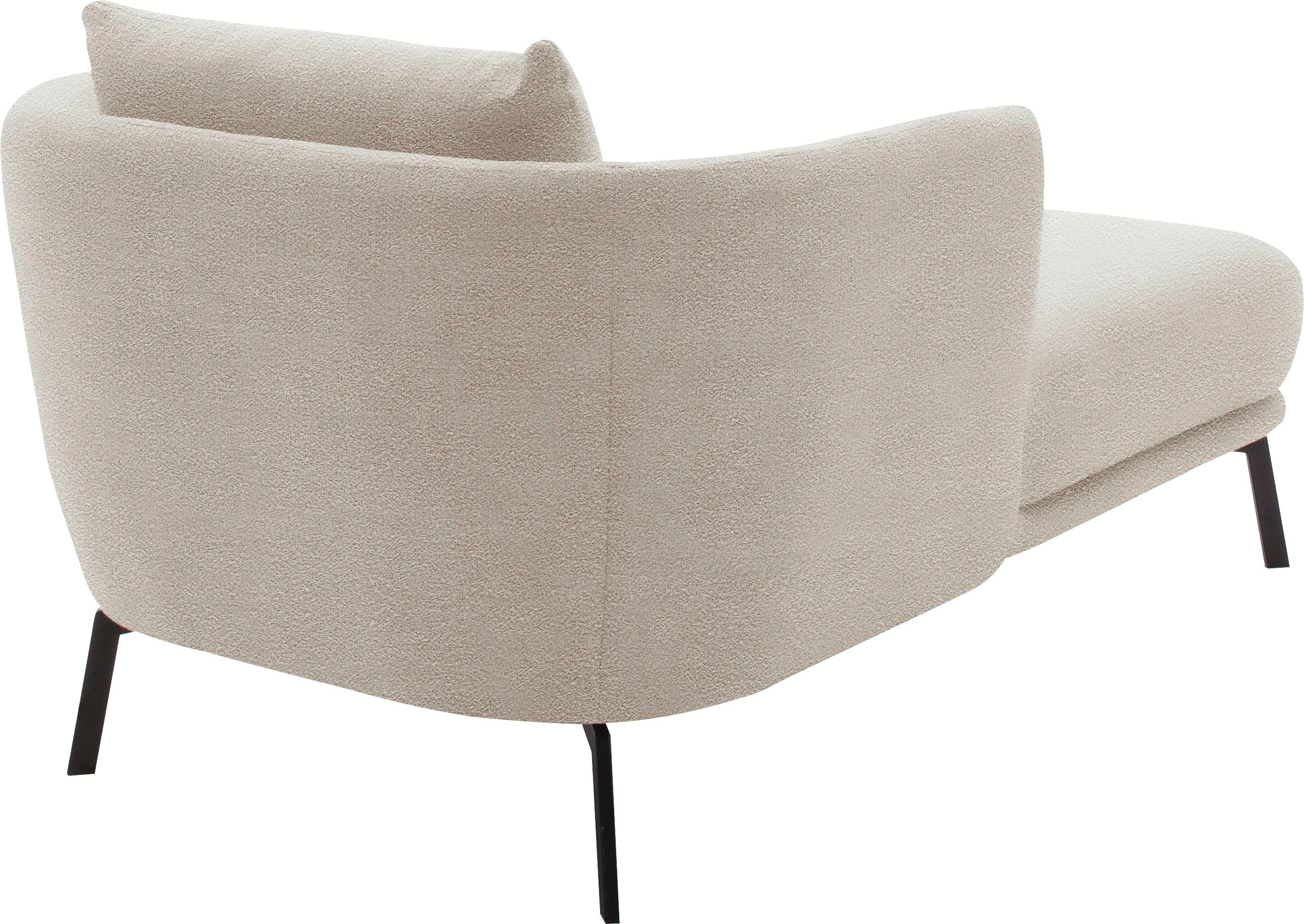 SCHÖNER WOHNEN-Kollektion Chaiselongue Pearl - 5 Jahre Hersteller-Garantie, auch in Bouclé, Maße (B/H/T): 101/71/161 cm, Füße aus Metall
