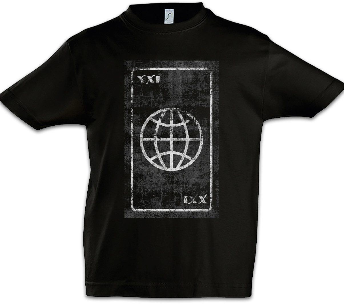 Print-Shirt Tarot The Way of the World Kinder T-Shirt Karte Karten Card Voddoo Der