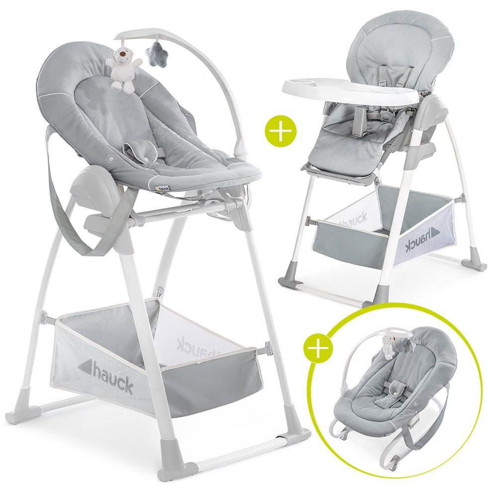 Hauck Hochstuhl Sitn Relax 3in1 - Stretch Grey, Kinderhochstuhl ab Geburt, günstig online kaufen