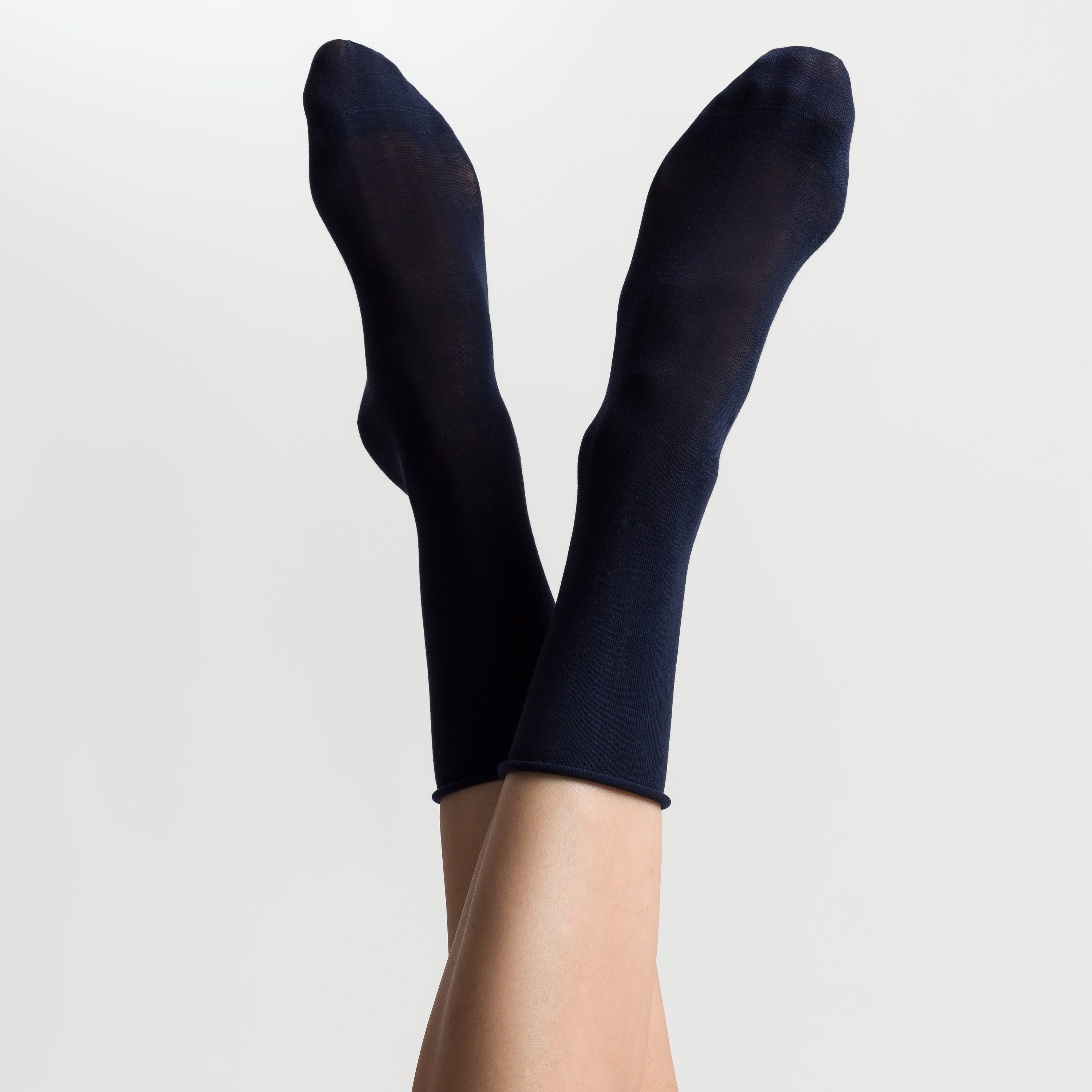 Hudson Socken RELAX FINE Baumwoll-Mix, softe Qualität mit modernem Rollrand