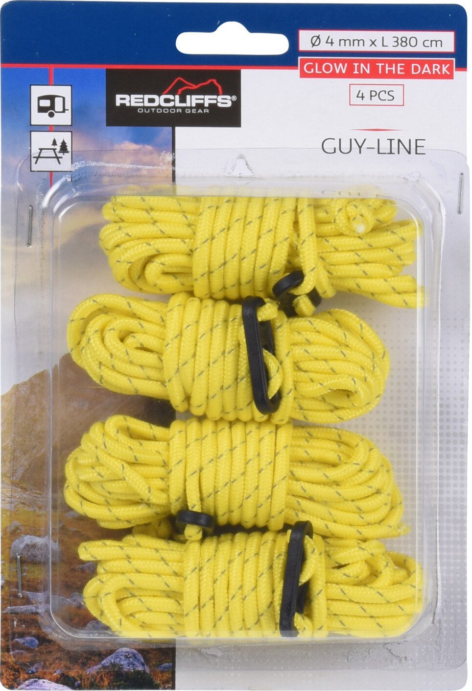 Redcliffs Zeltseil 4er Set 3,8m Ø4mm günstig online kaufen