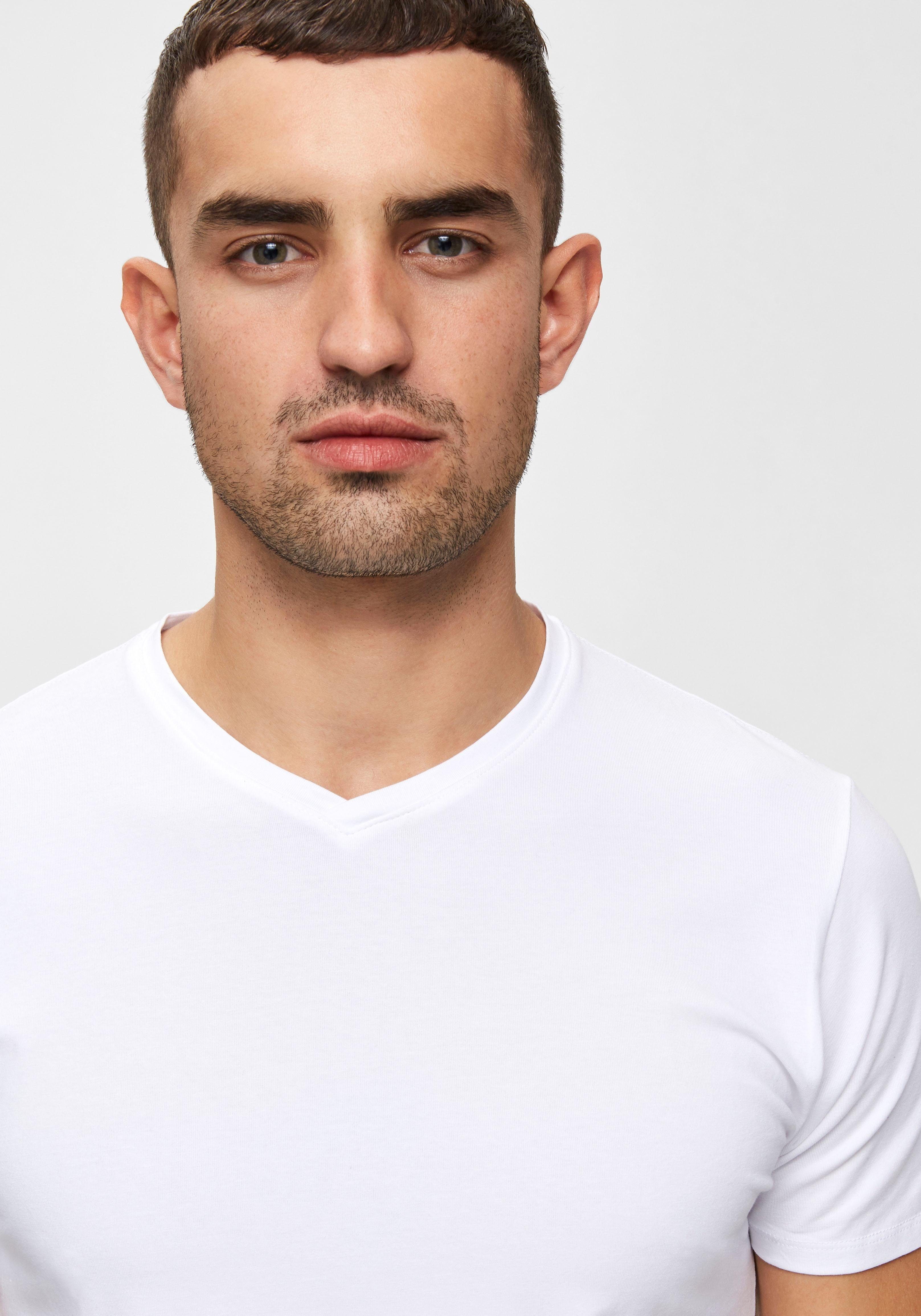 V-Shirt Basic SELECTED HOMME V-Shirt White