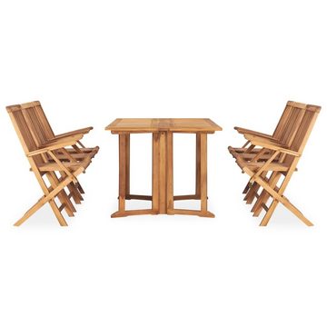 furnicato Garten-Essgruppe 7-tlg. Klappbar Massivholz Teak