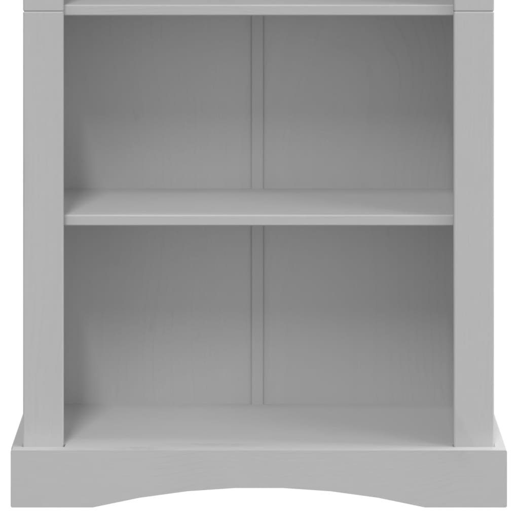 Bücherregal furnicato Fächer Mexiko-Stil Grau 81x29x150cm Bücherschrank Kiefernholz 4