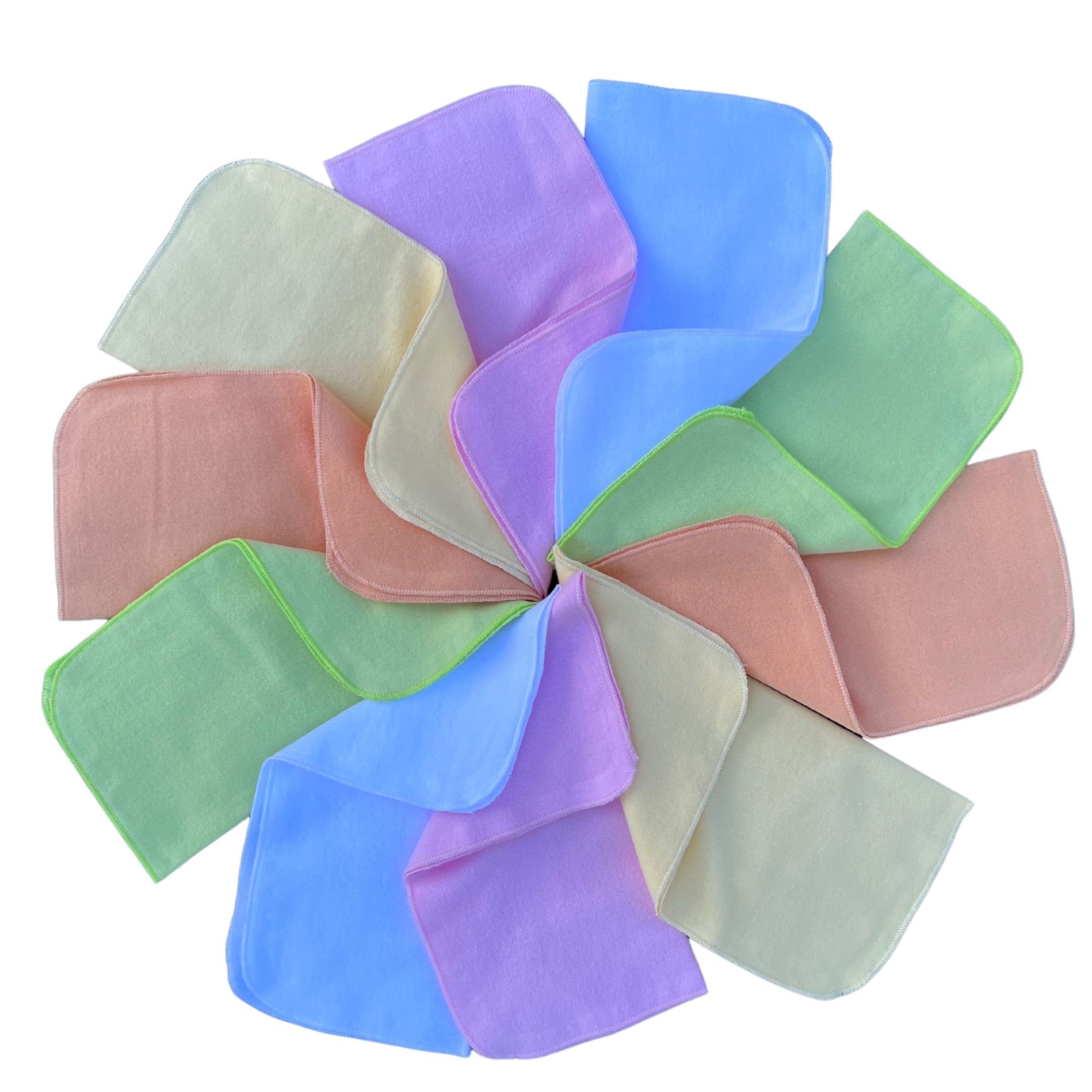 Babymajawelt Waschlappen Ultraweiche Baby Waschlappen Molton Tücher 25x25cm, Baumwolle (10-St), Nachhaltig, DIY-Feuchttücher, Wiederverwendbar, Babyausstattung
