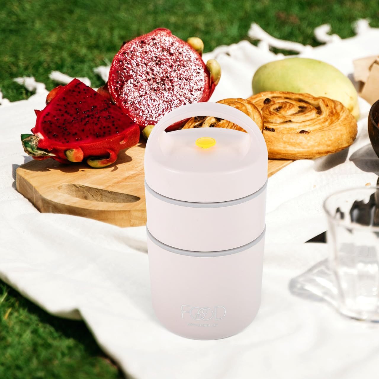 Zaewry Thermobehälter Edelstahl Lunchbox to go – Warmhaltebehälter Edelstahl, Edelstahl, Auslaufsicherer Lunchbox - Vielseitiger Müsli to go Becher – Bild 3 von 5