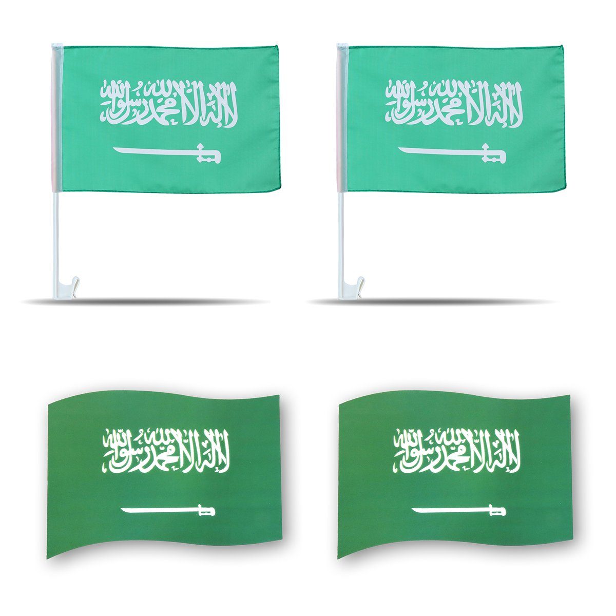 Magnet Magnete: Flaggen Arabia Saudia Originelli Fahne Sonia Autofahnen, Fanpaket 3D-Effekt Fahren "Saudiarabien"