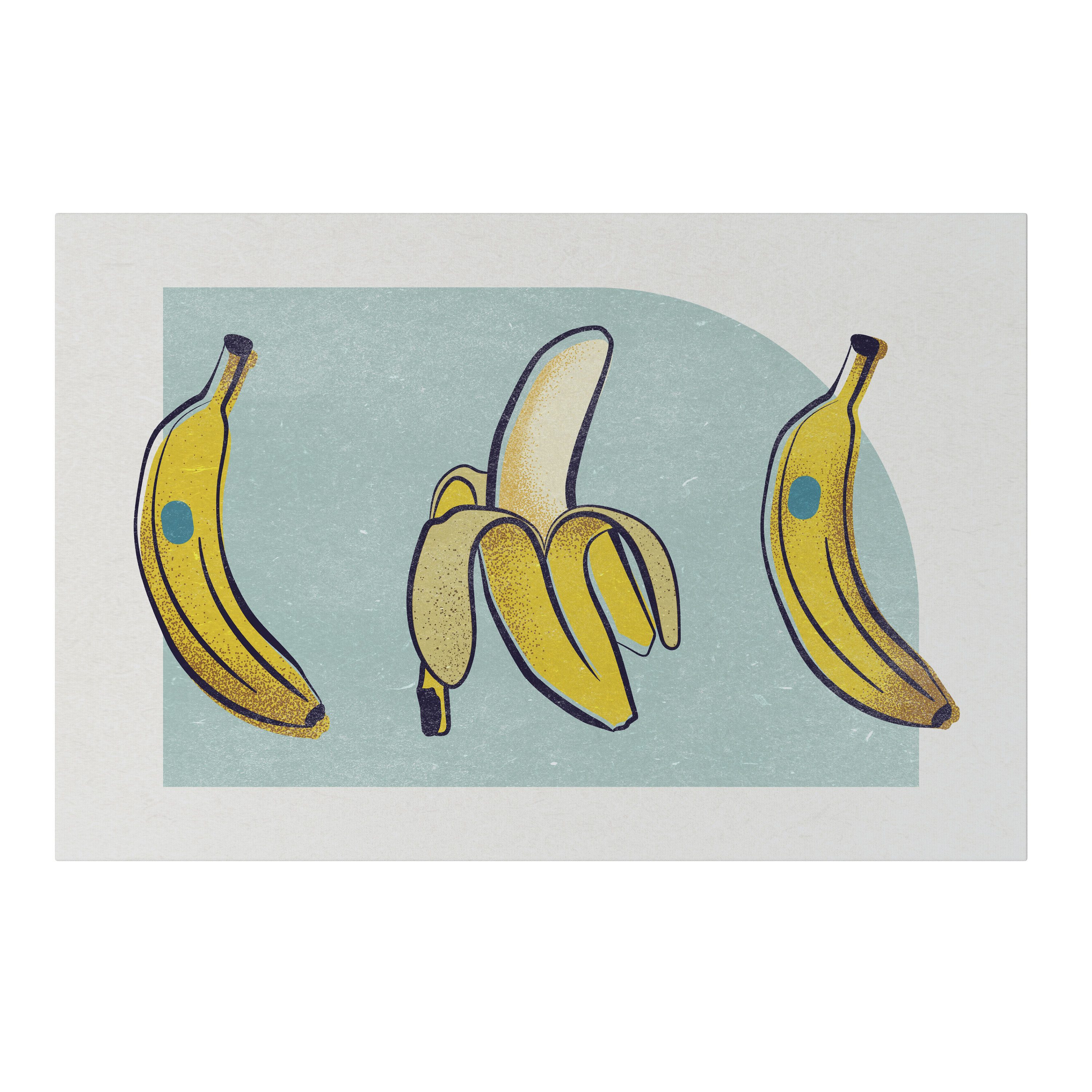 SPACEREBELS Leinwandbild BOLD BANANA BOUQUET, Blumen & Pflanzen (1 St), 3 cm Keilrahmen, Baumwollleinwand