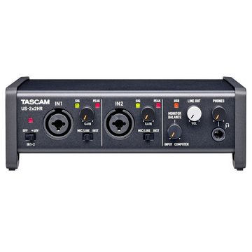 Tascam US-2x2HR USB Interface Digitales Aufnahmegerät (mit Kopfhörer)