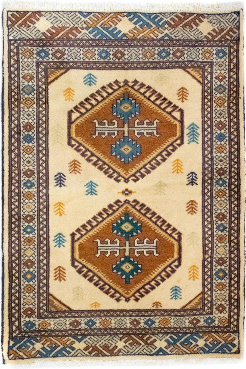 Orientteppich Turkaman 63x88 Handgeknüpfter Orientteppich / Perserteppich, Nain Trading, rechteckig, Höhe: 6 mm