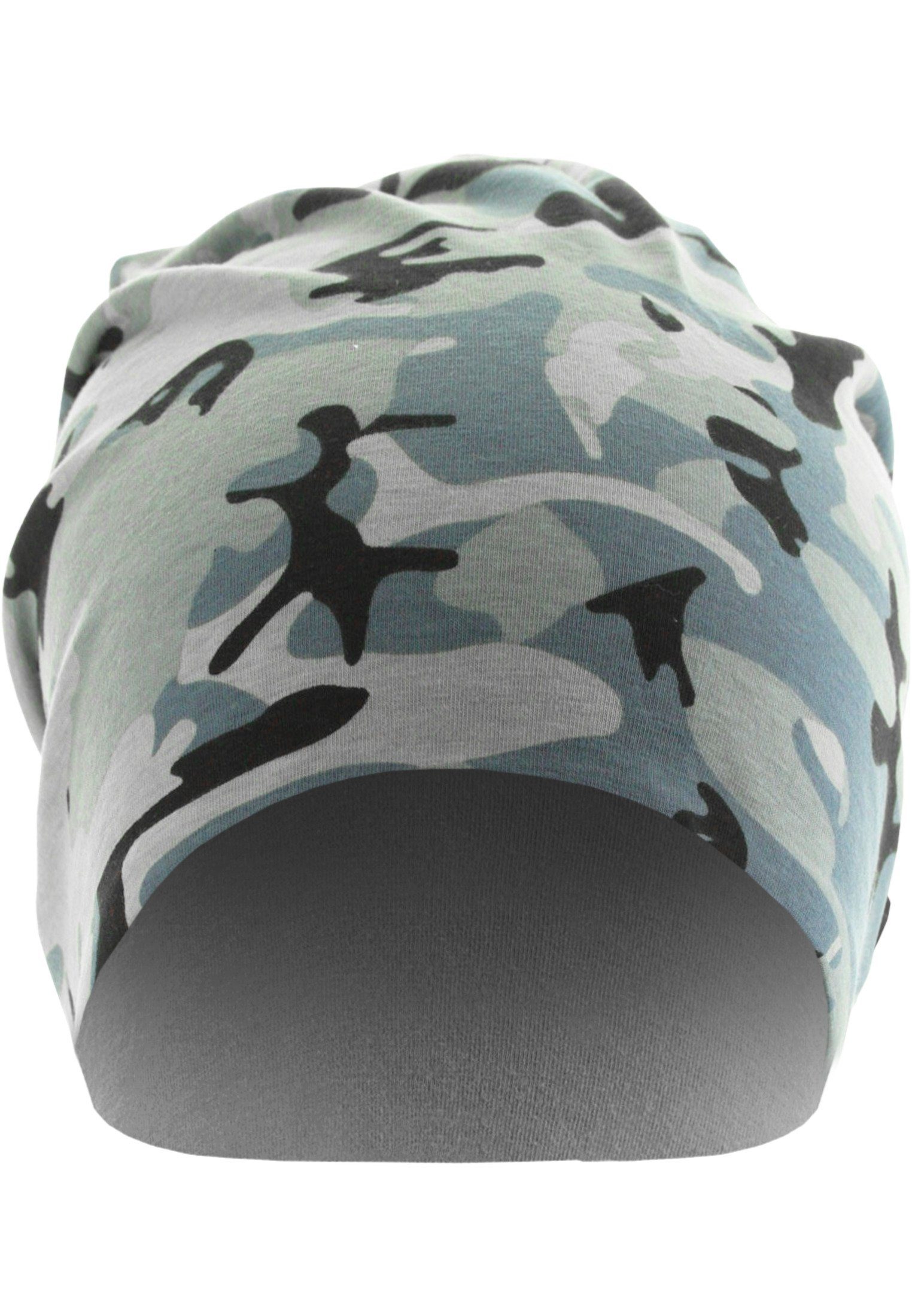 MSTRDS Beanie Accessoires Printed Jersey Beanie (1-St) greencamouflage/charcoal