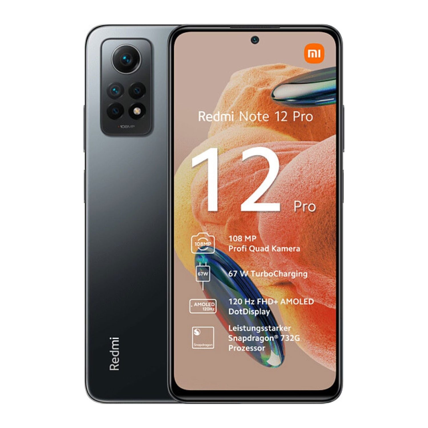 Xiaomi Redmi Note 12 Pro Smartphone (16.94 cm/6.67 Zoll, 128 GB Speicherplatz, 108 MP Kamera)