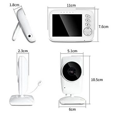 DOPWii Babyphone Baby Monitor mit Kamera Video, 2,4 GHz Gegensprechfunktion, Nachtsicht