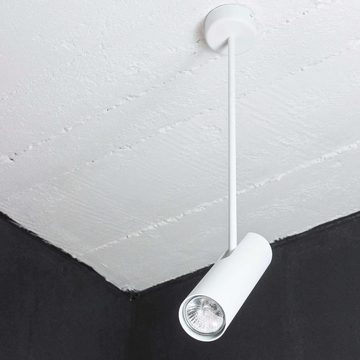 Licht-Erlebnisse Deckenstrahler EYE, ohne Leuchtmittel, Weiße Deckenlampe Metall schwenkbar Hängeleuchte Wohnzimmer Flur Lampe