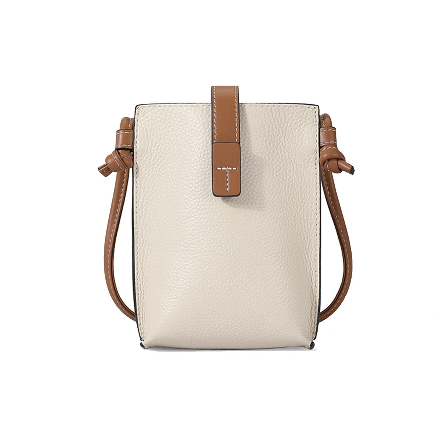 Smartphone-Hülle Handyfach Handytasche Damen Schultertasche Beige
