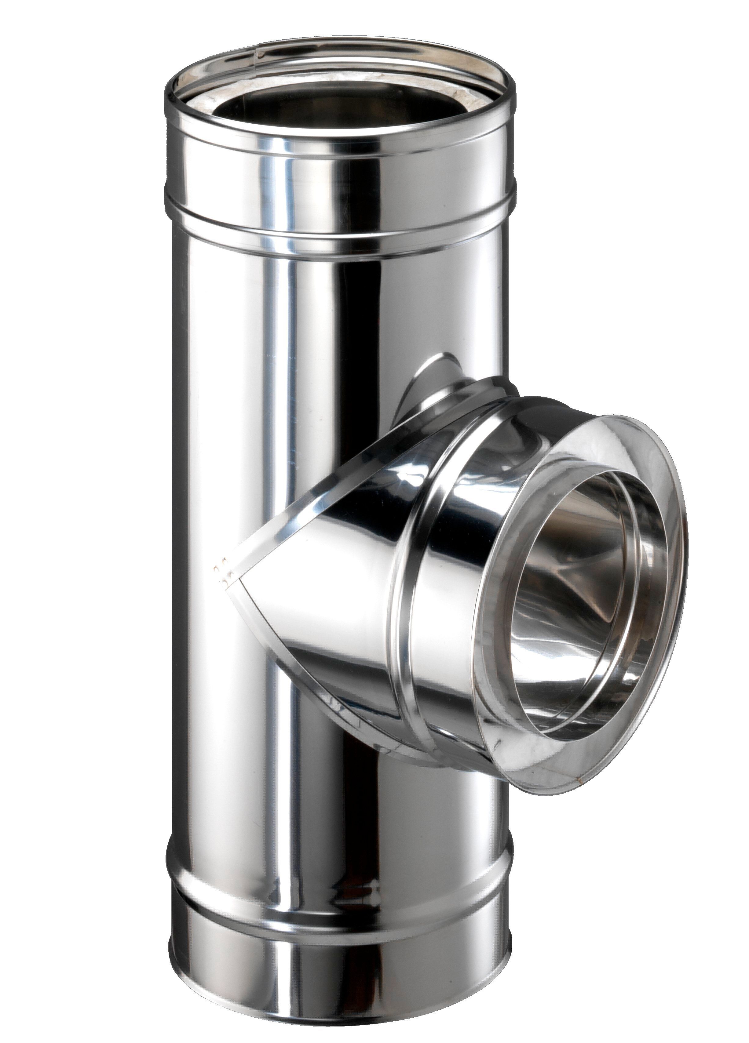 Zitec Ofenrohr Feuerungsanschluss 90° DW, T-Stück, 150 mm, T-Anschluss