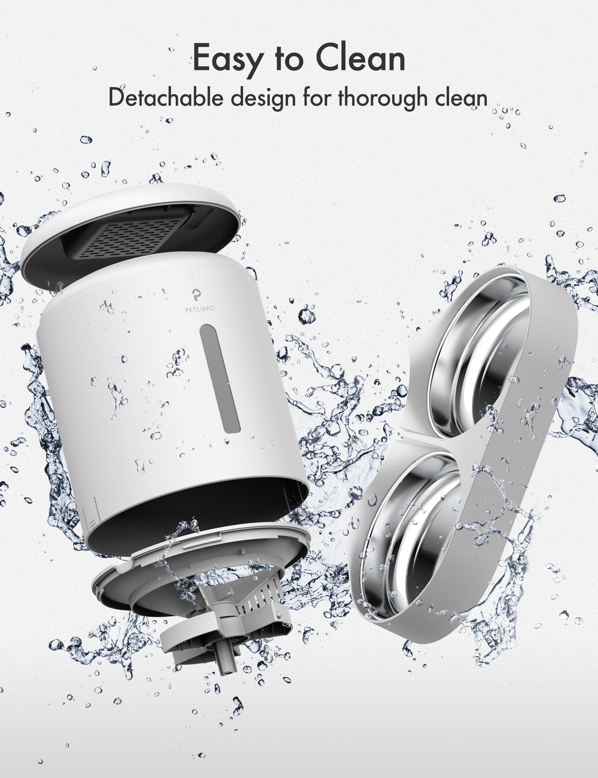 Petlibro Futterautomat Petlibro - Granary Futterschale Dual 5L, Personalisierte Ruffunktion, bis zu 5 Liter Trockenfutter