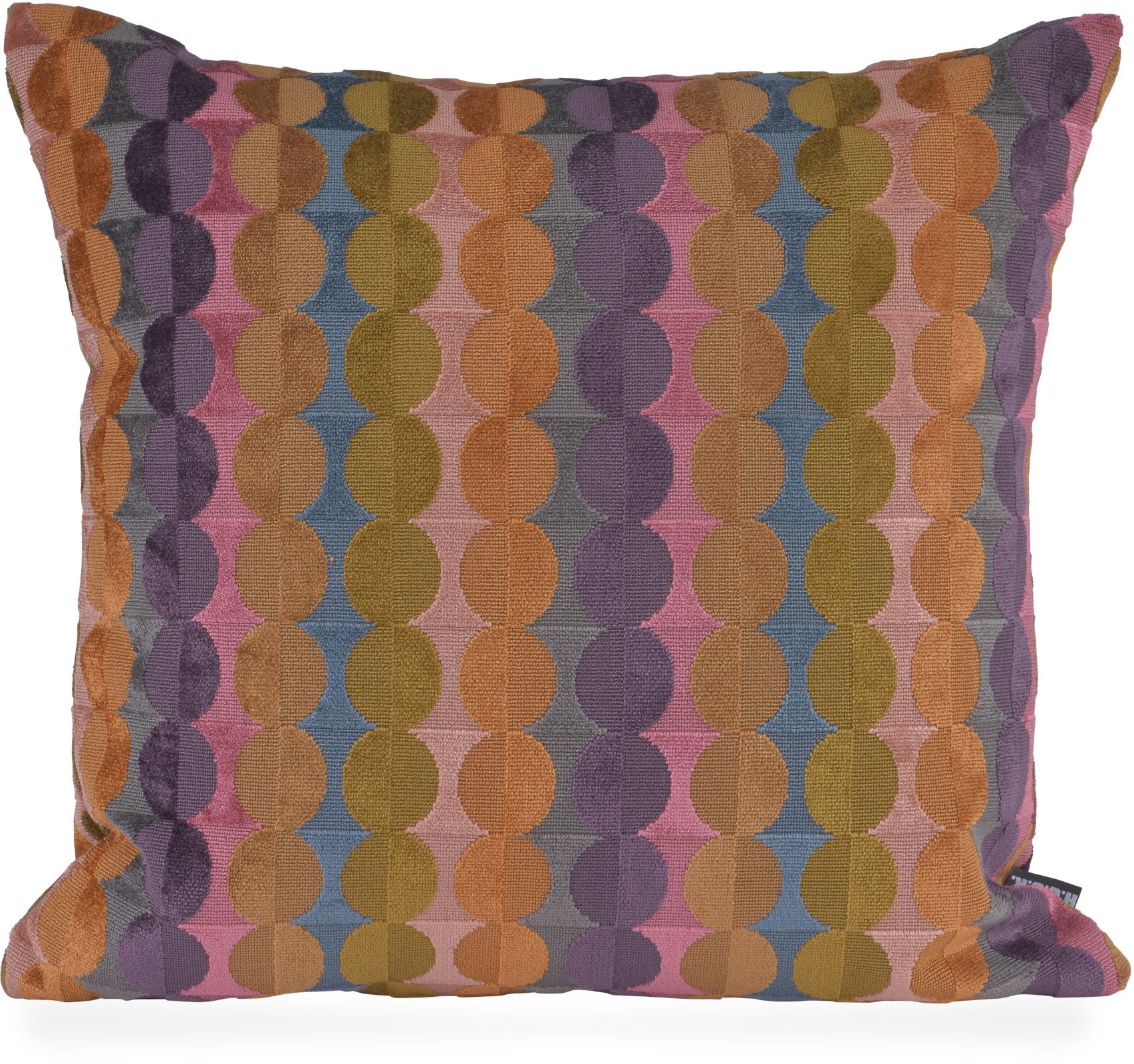 Dekokissen H.O.C.K. Glam Dekokissen 45x45cm dots pink terra bunt